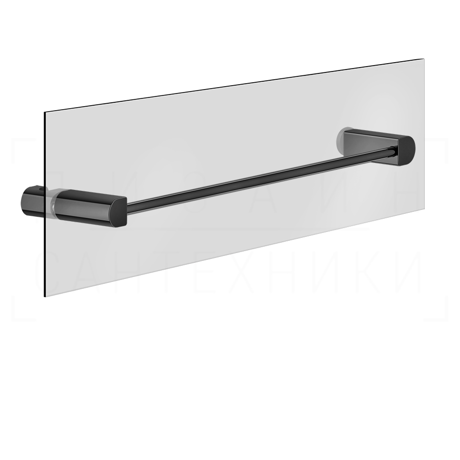 Gessi Rilievo Полотенцедержатель для крепления на стекло 62,8 см, цвет: black metal PVD 59566#706