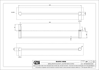 Gessi Rilievo Полотенцедержатель для крепления на стекло 62,8 см, цвет: black metal PVD 59566#706