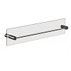 Gessi Rilievo Полотенцедержатель для крепления на стекло 62,8 см, цвет: black metal brushed PVD 59566#707