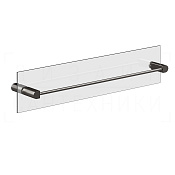 Gessi Rilievo Полотенцедержатель для крепления на стекло 62,8 см, цвет: black metal brushed PVD 59566#707