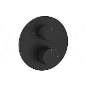 Gessi Anello Термостат для душа встраиваемый, на 1 потребитель, внешняя часть, цвет: matte black 63133#299