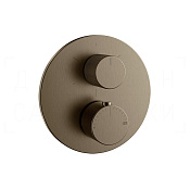 Gessi Anello Термостат для душа встраив., на 3 потреб., внеш. часть, цвет: coffee bronze brushed PVD 63137#761