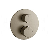 Gessi Ingranaggio Термостат для душа встраив., на 3 потреб., внеш. часть, цвет: finox brushed nickel 63143#149