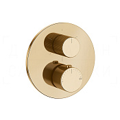 Gessi Ingranaggio Термостат для душа встраиваемый, на 3 потреб., внеш. часть, цвет: warm bronze PVD 63143#735