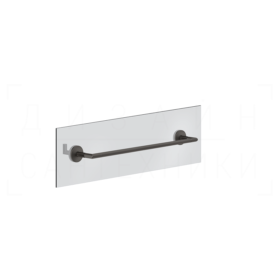 Gessi Anello Полотенцедержатель для крепления на стекло 50 см, цвет: black metal brushed PVD 63826#707