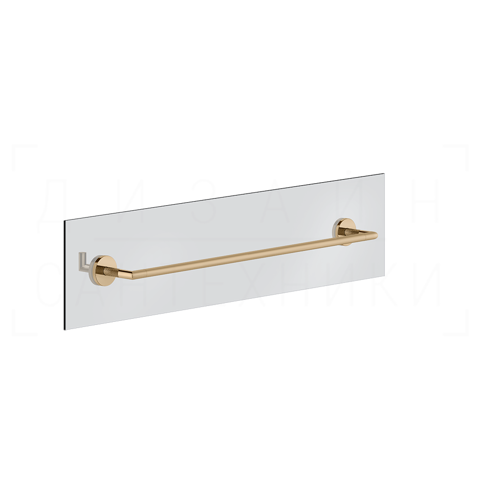 Gessi Anello Полотенцедержатель для крепления на стекло 65 см, цвет: warm bronze PVD 63828#735