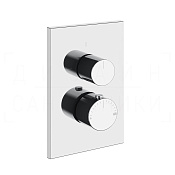 Gessi Habito Термостат для душа встраиваемый, на 3 потребителя, внешняя часть, цвет: chrome 70039#031