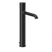 Gessi Habito Смеситель для раковины высокий, с донным клапаном, излив 24,4 см, цвет: matte black 70103#299