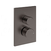 Gessi Habito Термостат для душа встраив., на 1 потреб., внешняя часть, цвет: black metal brushed PVD 70330#707
