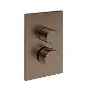Gessi Habito Термостат для душа встраив., на 1 потреб., внеш. часть, цвет: coffee bronze brushed PVD 70330#761