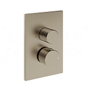 Gessi Habito Термостат для душа встраиваемый, на 2 потреб., внеш. часть, цвет: finox brushed nickel 70331#149