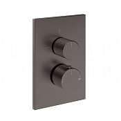 Gessi Habito Термостат для душа встраив., на 3 потреб., внешняя часть, цвет: black metal brushed PVD 70439#707