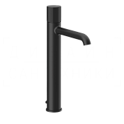 Gessi Habito Смеситель для раковины высокий, с донным клапаном, излив 24,4 см, цвет: matte black 70503#299