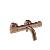 Gessi Habito Смеситель для ванны термост., без душ. гарн., излив 19,7 см, цвет: copper brushed PVD 70513#708