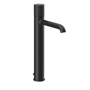 Gessi Habito Смеситель для раковины высокий, с донным клапаном, излив 24,4 см, цвет: matte black 70603#299