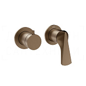 Gessi Ventaglio Смеситель для душа встраив., на 2 потреб., внеш. часть, цвет: coffee bronze brushed 72038#761