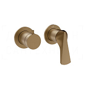 Gessi Ventaglio Смеситель для душа встраив., на 2 потр., внеш. часть, цвет: deep bronze brushed PVD 72038#791