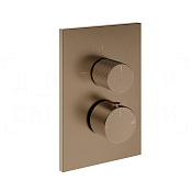 Gessi Inverso Термостат для душа встраив., на 1 потр., внеш. часть, цвет: coffee bronze brushed PVD 73533#761