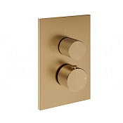 Gessi Inverso Термостат для душа встраив., на 2 потреб., внеш. часть, цвет: warm bronze brushed PVD 73535#726