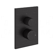 Gessi Inverso Термостат для душа встраиваемый, на 3 потребителя, внешняя часть, цвет: aged bronze 73537#187