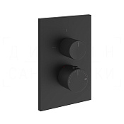 Gessi Inverso Термостат для душа встраиваемый, на 3 потребителя, внешняя часть, цвет: matte black 73537#299
