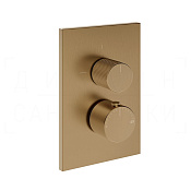 Gessi Inverso Термостат для душа встраив., на 3 потреб., внеш. часть, цвет: deep bronze brushed PVD 73537#791