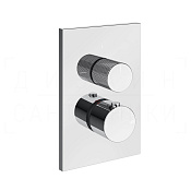 Gessi Inverso Термостат для душа встраиваемый, на 2 потребителя, внешняя часть, цвет: chrome 73635#031