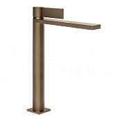 Gessi Inverso Смеситель для раковины высокий, с д/к, излив 27 см, цвет: coffee bronze brushed PVD 73653#761
