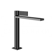 Gessi Inverso Смеситель для раковины высокий, с донным клапаном, излив 20 см, цвет: black metal PVD 73655#706