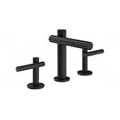 Gessi Incastri Смеситель для раковины на 3 отверстия, без д/к, излив 12,7 см, цвет: matte black 75014#299