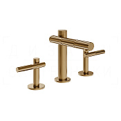 Gessi Incastri Смеситель для раковины на 3 отверстия, без д/к, излив 12,7 см, цвет: warm bronze PVD 75014#726