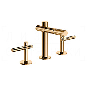Gessi Incastri Смеситель для раковины на 3 отверстия, без д/к, излив 12,7 см, цвет: warm bronze PVD 75014#735