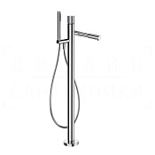 Gessi Incastri Смеситель для ванны напольный, с душевым гарнитуром, излив 24,7 см, цвет: chrome 75028#031