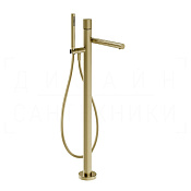 Gessi Incastri Смеситель для ванны напольный, с душ. гарн., излив 24,7 см, цвет: brushed brass PVD 75028#727