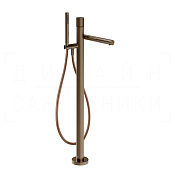 Gessi Incastri Смеситель для ванны напольный, с душ. гарн., излив 24,7 см, цвет: coffee bronze PVD 75028#761