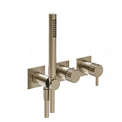 Gessi Incastri Смеситель для душа встраив., на 2 потребителя, внеш. час., цвет: finox brushed nickel 75036#149