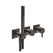 Gessi Incastri Смеситель для душа встраиваемый, на 2 потреб., внешняя часть, цвет: black metal PVD 75036#707