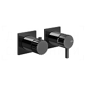 Gessi Incastri Смеситель для душа встраиваемый, на 2 потреб., внешняя часть, цвет: black metal PVD 75038#706