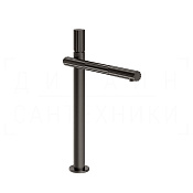 Gessi Incastri Смеситель для раковины высокий, с д/к, излив 27,1 см, цвет: black metal brushed PVD 75053#707