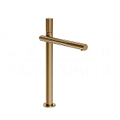 Gessi Incastri Смеситель для раковины высокий, с д/к, излив 27,1 см, цвет: warm bronze brushed PVD 75053#726