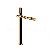 Gessi Incastri Смеситель для раковины высокий, с донным клап., излив 27,1 см, цвет: warm bronze PVD 75053#735