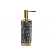 Gessi Incastri Дозатор для жидкого мыла настольный, полимерная колба Resin, цвет: brushed brass PVD 75437#727