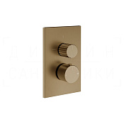 Gessi Incastri Термостат для душа встраив., на 1 потреб., внеш. часть, цвет: deep bronze brushed PVD 75133#791