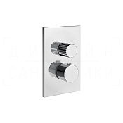 Gessi Incastri Термостат для душа встраиваемый, на 2 потребителя, внешняя часть, цвет: chrome 75135#031