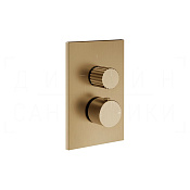 Gessi Incastri Термостат для душа встраив., на 3 потреб., внеш. часть, цвет: warm bronze brushed PVD 75137#726