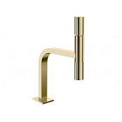 Gessi Incastri Смеситель для раковины, без донного клапана, излив 17,2 см, цвет: brass PVD 75202#710