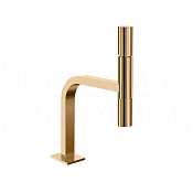 Gessi Incastri Смеситель для раковины, без донного клапана, излив 17,2 см, цвет: warm bronze PVD 75202#735