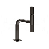 Gessi Incastri Смеситель для раковины, с донным клап., излив 17,2 см, цвет: black metal brushed PVD 75251#707