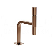 Gessi Incastri Смеситель для раковины, с донным клапаном, излив 17,2 см, цвет: copper brushed PVD 75251#708