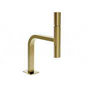 Gessi Incastri Смеситель для раковины, с донным клапаном, излив 17,2 см, цвет: brushed brass PVD 75251#727